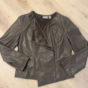 Chico's Dark Brown Leather Jacket